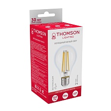 Лампа светодиодная филаментная Thomson E27 13W 6500K груша прозрачная TH-B2369 2