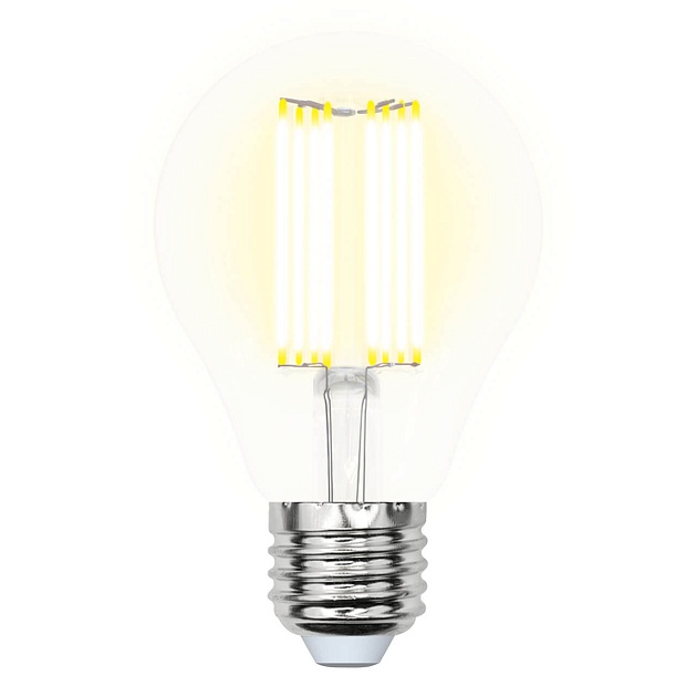 Лампа светодиодная филаментная E27 23W 3000K прозрачная LED-A70-23W/3000K/E27/CL PLS02WH UL-00005897 фото 
