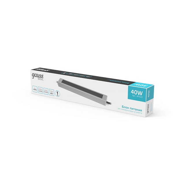 Блок питания Gauss 40W 12V IP67 BT522 Фото № 5
