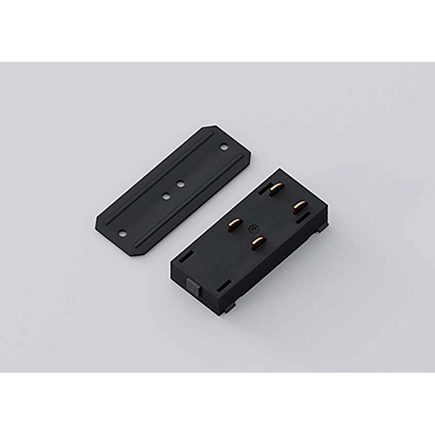 Прямой соединитель Luminotti для трековой системы SLIMLINE L.200.2.BK Фото № 1