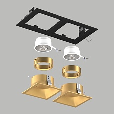 Комплект со светильником Lightstar Domino Quadro (214527+214503+214503+214003+214003) D5270303GMOD 3
