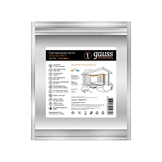 Светодиодная влагозащищенная лента Gauss 14,4W/m 60LED/m 5050SMD теплый белый 5M 356000114 1