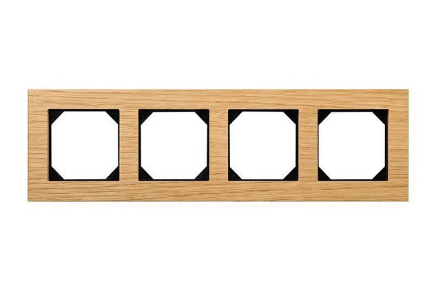 Рамка 4-постовая Liregus Epsilon дуб 28-223 Фото № 2