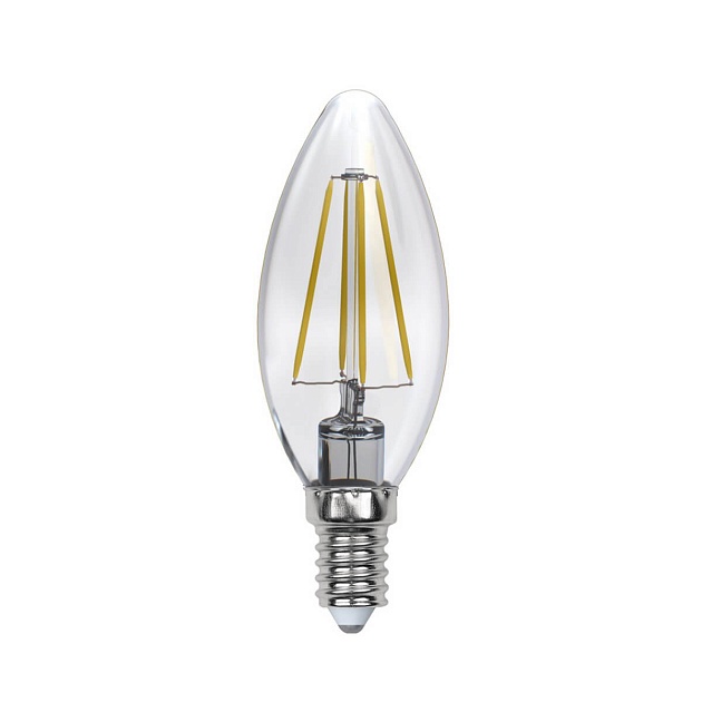 Лампа светодиодная филаментная Uniel E14 5W 4000K LED-C35-5W/NW/E14/CL/DIM GLA01TR UL-00002862 фото 