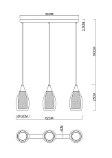 Подвесной светильник Arte Lamp Barry A7951SP-3BK 1