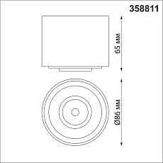 Потолочный светодиодный светильник Novotech Over Gesso 358811 4