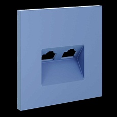 Накладка для розетки компьютерной двойной RJ45+RJ45 кат.6, S70 (деним) Voltum VLS001415 3