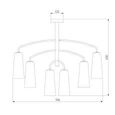 Подвесная люстра Eurosvet Omber 70137/6 хром 1