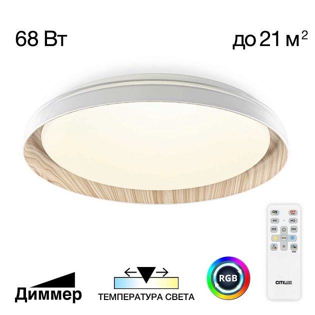 Потолочный светодиодный светильник Citilux Mega CL752452G Фото № 1