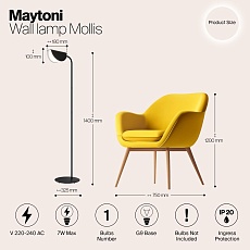 Торшер Maytoni Technical Mollis MOD126FL-01B 1
