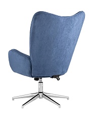 Поворотное кресло Stool Group Филадельфия регулируемое замша глубокий синий FUCHS HY-144-9098 5