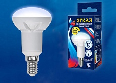 Лампа светодиодная диммируемая Uniel E14 7W 4000K матовая LED-R50 7W/4000K/E14/FR/DIM PLP01WH UL-00004709 1
