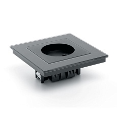 Розетка 2P Stekker Катрин со шторками черный GLS10-7009-05 39512 2
