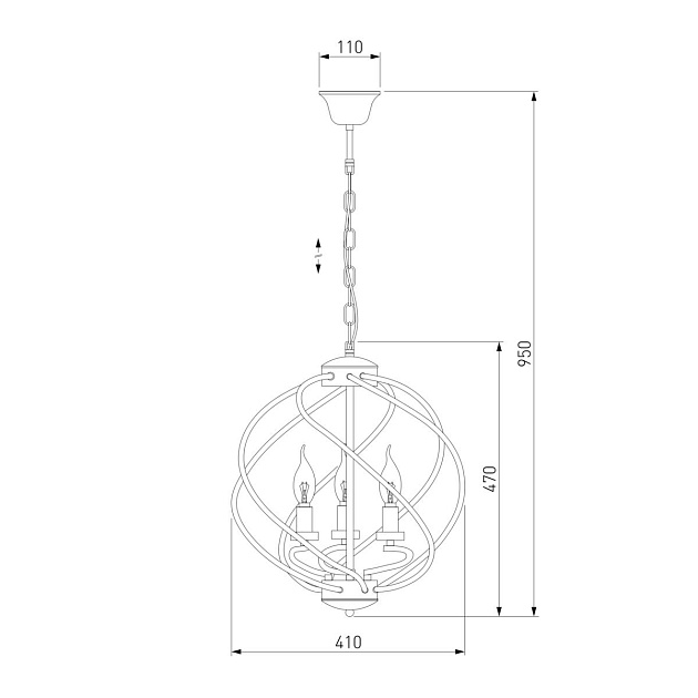 Подвесная люстра Eurosvet Sorrel 60105/3 черный изображение 2 Подвесная люстра Eurosvet Sorrel 60105/3 черный Фото № 2