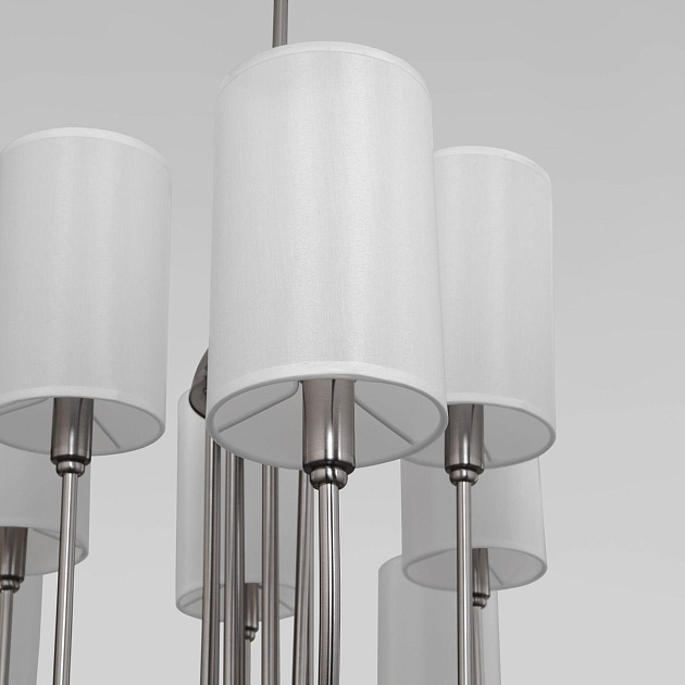 Подвесная люстра Eurosvet Abbey 60164/10 никель Smart изображение 4 Подвесная люстра Eurosvet Abbey 60164/10 никель Smart Фото № 4