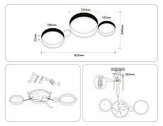 Потолочный светодиодный светильник Ambrella light Comfort LineTech FL4814 3