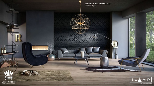 Подвесная люстра iLamp Element 8777-800 Gold Фото № 2