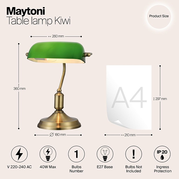 Настольная лампа Maytoni Kiwi Z153-TL-01-BS изображение 2 Настольная лампа Maytoni Kiwi Z153-TL-01-BS Фото № 2
