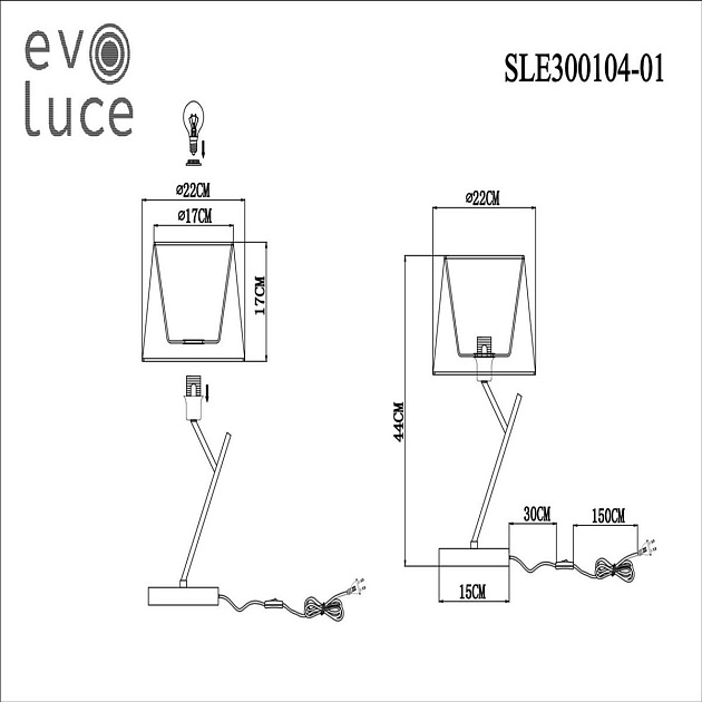 Настольная лампа Evoluce Denice SLE300104-01 фото 2