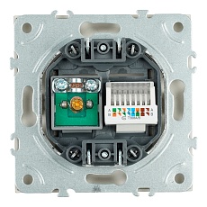 Розетка TV + компьютерная RJ-45 (механизм), Stekker Эмили, RST00-5106-08, кашемир, soft touch 49898 1