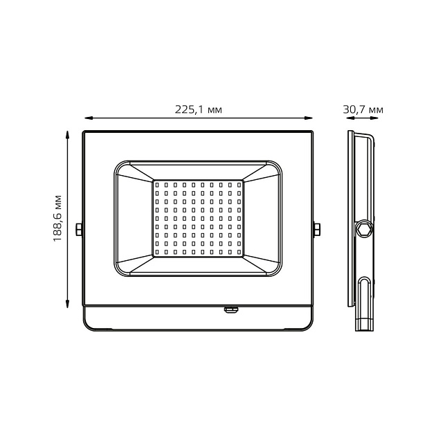 Прожектор светодиодный Gauss Elementary 70W 4000К 613100270 изображение 3 Прожектор светодиодный Gauss Elementary 70W 4000К 613100270 Фото № 3