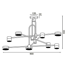 Подвесной светильник Vele Luce Orchestra VL7204L08 4