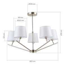 Потолочная люстра Evoluce Denice SLE300102-05 1