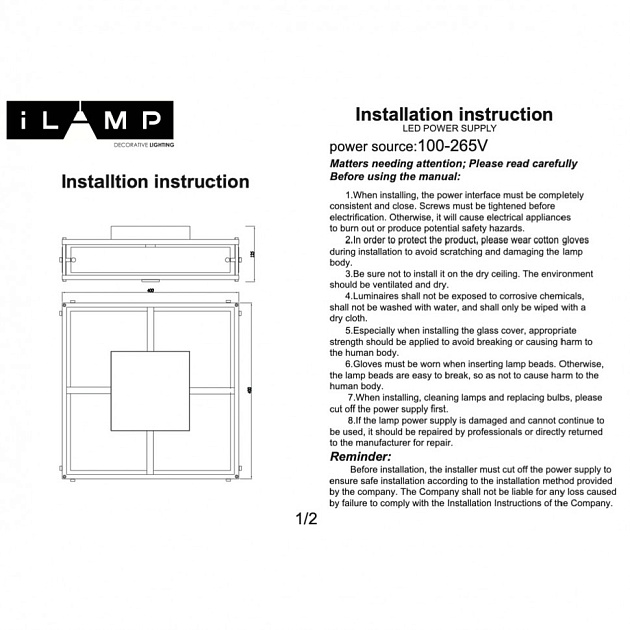 Потолочный светильник iLamp Dice 901X-4 CR Фото № 3