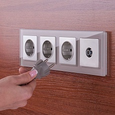 ТВ-розетка оконечная Werkel серебряный W1183006 4690389164873 1
