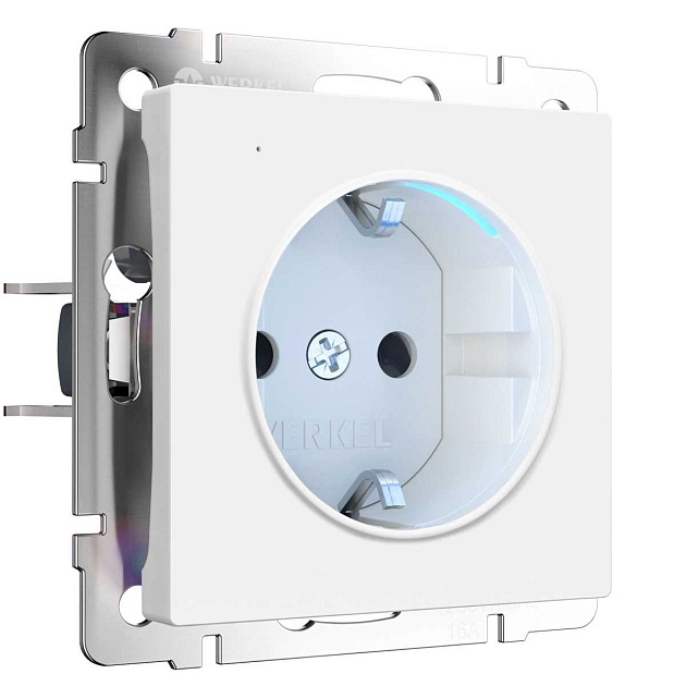 Розетка Werkel с подсветкой белый матовый W1171461 4690389191978 изображение 1 Розетка Werkel с подсветкой белый матовый W1171461 4690389191978 Фото № 1