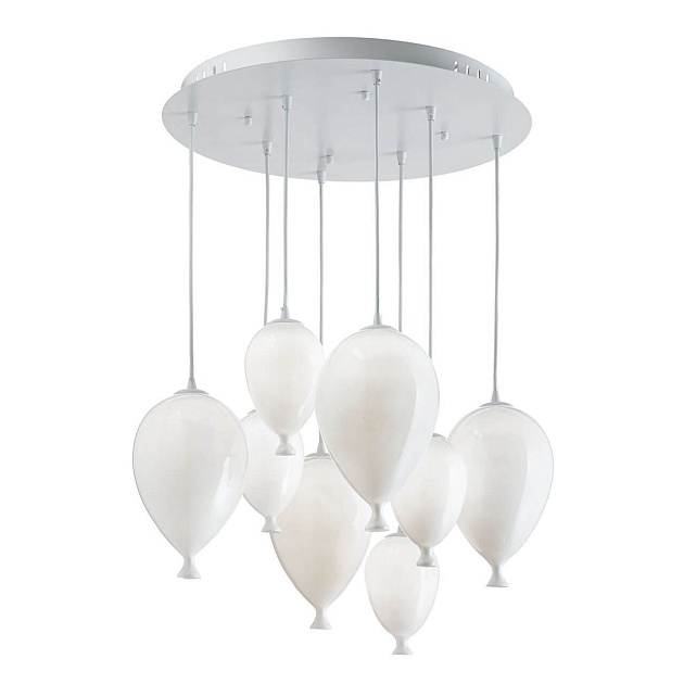 Подвесная люстра Ideal Lux Clown SP8 Bianco 100883 фото 