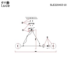 Подвесная люстра Evoluce FORLI SLE220403-10 1