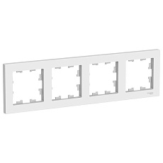 Рамка 4-постовая Systeme Electric AtlasDesign белая ATN000104