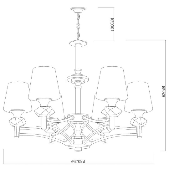 Подвесная люстра Vele Luce Benfatta VL1354L06 Фото № 2