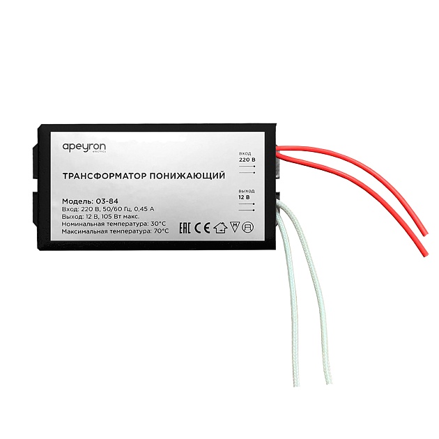 Трансформатор Apeyron AC 12V 35-105W IP20 03-84 Фото № 1