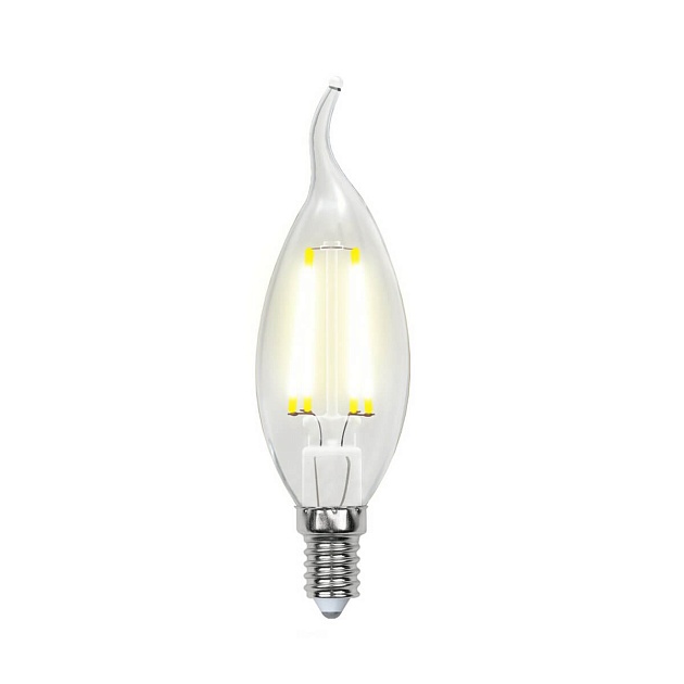 Лампа светодиодная филаментная Uniel E14 5W 4000K LED-CW35-5W/NW/E14/CL/DIM GLA01TR UL-00002865 фото 