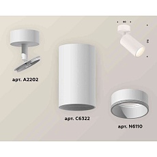 Комплект накладного светильника Ambrella light Techno Spot XM6322001 SWH белый песок (A2202, C6322, N6110) 2