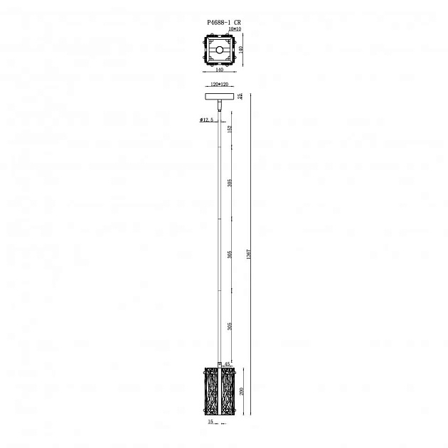Подвесной светильник iLamp Panorama P4688-1 CR Фото № 2
