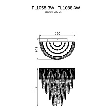 Настенный светильник Fluorite Delight Chrome FL1088-3W 2