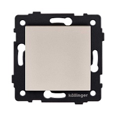 Выключатель 1-клавишный проходной 10А/250В, золотой Kollinger REA-S-003GD для Aspekt, Eleganz, Reflex