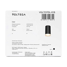 Потолочный светильник Voltega Грейв / Grave VGL7237DL-01B 1