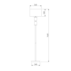 Торшер Eurosvet Caprera 01154/1 никель 3