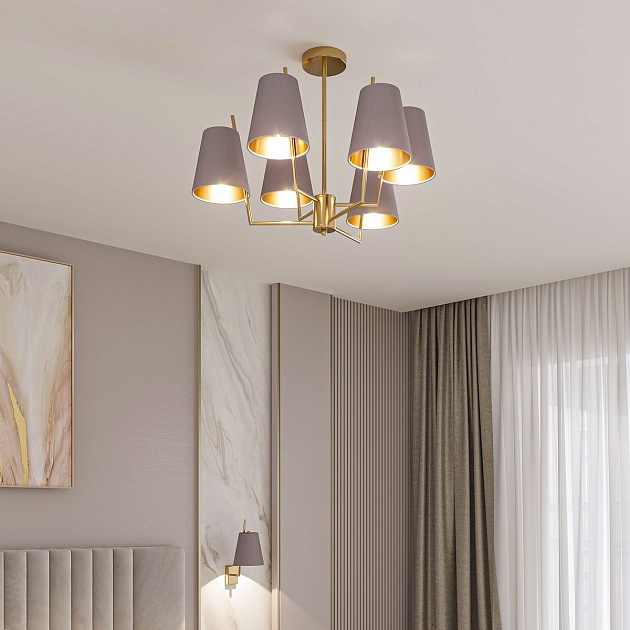 Подвесная люстра Eurosvet Topanga 60173/6 латунь a069017 изображение 5 Подвесная люстра Eurosvet Topanga 60173/6 латунь a069017 Фото № 5