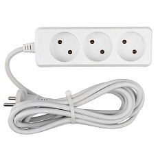 Удлинитель бытовой General GES-10-2x075-3-7m, 10А, 2х0,75 мм2, 3 места, 7 метров, без заземления, без вылючателя