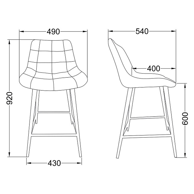 Полубарный стул AksHome Linx темно-зеленый, велюр 86208 изображение 2 Полубарный стул AksHome Linx темно-зеленый, велюр 86208 Фото № 2