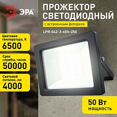 Прожектор светодиодный уличный ЭРА LPR-042-3-65K-050 Б0064410 2