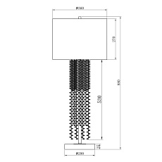 Настольная лампа Garda Decor Medusa K2KR0700T-1 1