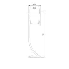 Профиль алюминиевый с рассеивателем для плинтуса Elektrostandard LL-2-ALP021 a066618 1