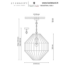 Подвесной светильник Lucia Tucci Industrial 1826.1 1