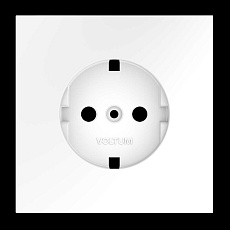 Накладка для розетки с заземлением S70 (белый матовый) Voltum VLS000602 1